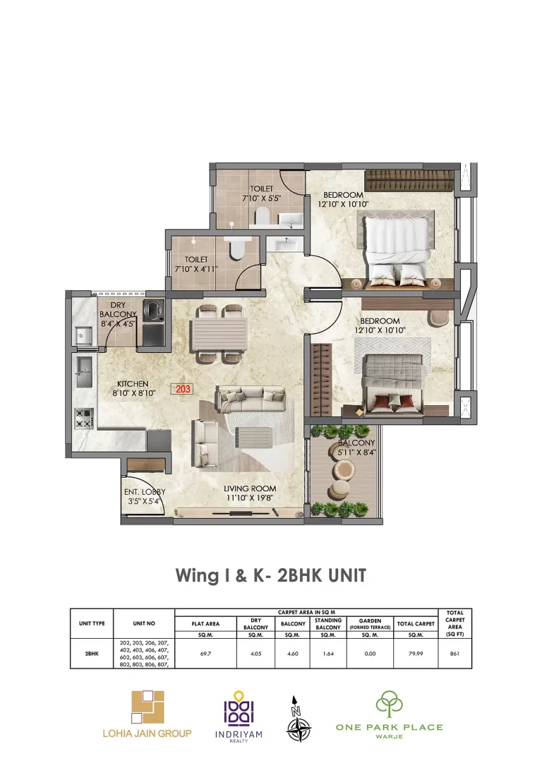 WING I & K 2BHK UNIT